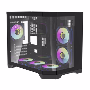 Darflash FT418 datora korpuss + 6 aRGB ventilatori (melns)
