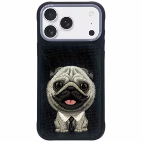 NIMMY viedtālruņa apvalks BIG EYED PET 2.0 Suns priekš IPHONE 17 Pro Max melns