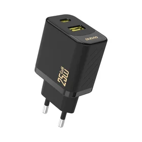 Dudao A26T GaN 25W USB-A, USB-C lādētājs – melns