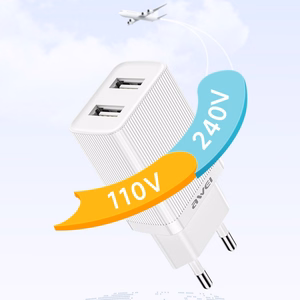 Lādētājs Awei C15-EU 10W 2xUSB-A balts