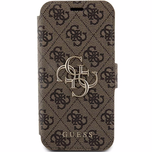 Guess 4G Metal Logo apvalks iPhone 15 Pro - brūns