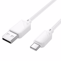 Kabelis USB A uz USB C Hoco 3A 1 m X113 balts