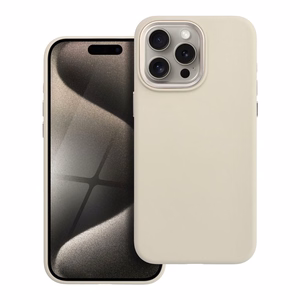 Case for iPhone 15 PRO MAX Forcell F-Protect Frame Premium compatible with Magsafe antique white