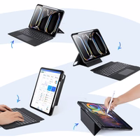 DUX DUCIS planšetdatora apvalks DK salokāms ar bezvadu tastatūru skirtas iPad Pro 13 (2024) - melns (m)