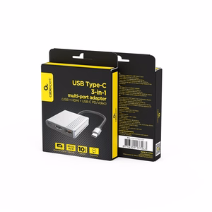 I/O ADAPTER USB-C TO HDMI/USB3/3IN1 A-CM-COMBO3-05 GEMBIRD