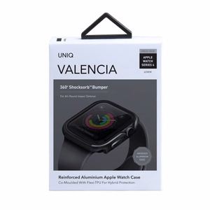 Uniq Valencia viedtālruņa apvalks Apple Watch 4 / 5 / 6 / SE 40mm - pelēks