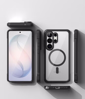 Ringke Fusion Bold Magnetic MagSafe Maciņš for Samsung Galaxy S26 Ultra - Clear melns