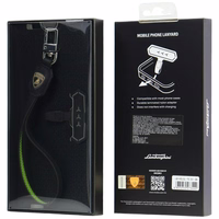 Uniwersalna smycz Lamborghini D1 Leather Handstrap zaļš