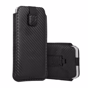 Wonder CARBON viedtālruņa apvalks (Izmērs L) Iphone 13 Mini/12 Mini/SE 2020/2022/7/8 MELNS