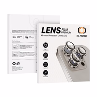 Aizsargstikls Tel Protect 3D Lens uz kameras Iphone 14/14 Plus/16e melns (2 objektīvi)