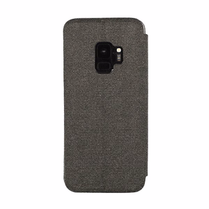 Vennus Book COTTON Case for Samsung Galaxy A6 Plus 2018 black