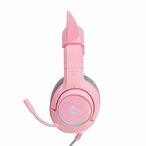 ONIKUMA K9 Pink RGB spēļu austiņas