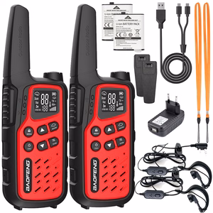 Baofeng BF-T25E – pārnēsājamā radiostacija, sarkanas, 2 gab. komplekts