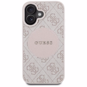 Guess 4G Circle Classic Logo MagSafe iPhone 16 apvalks - rozā