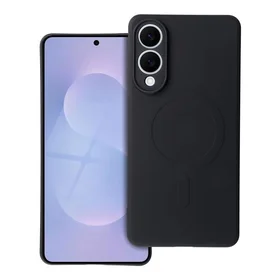 SILICONE MAG COVER viedtālruņa apvalks saderīgs ar Magnētisko SAMSUNG S25 Edge melna