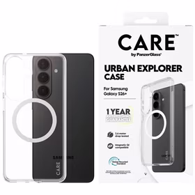 CARE by PanzerGlass Urban Explorer Transparent Case w. White Qi for Samsung Galaxy S26+ - transparent
