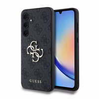 Guess 4G Big Metal Logo viedtālruņa apvalks Samsung Galaxy A35 - melns