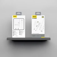 Dudao A23TEU 2.4A GaN USB-A Wall Lādētājs with USB-A - USB-C Kabelis - Balts