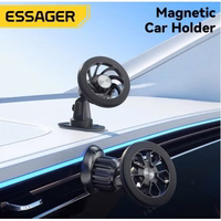 Automašīnas turētājs Essager "Spiral" melns (magnētisks / lipīgs paliktnis)