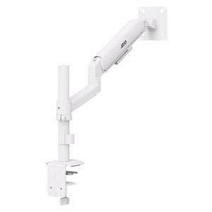 Ergo Office ER-691 W – monitora turētājs ar gāzes atsperi 17–32 collu ekrāniem, 1–10 kg, VESA līdz 100×100, matēti balts