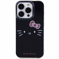 Hello Kitty IML Kitty Face viedtālruņa apvalks iPhone 15 Pro - melna