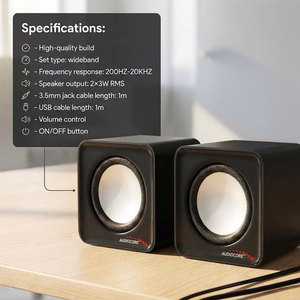 Audiocore AC870 B 2-way 3 W Black, Gray Wired