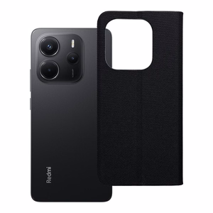 SENSITIVE grāmatas tipa viedtālruņa apvalks XIAOMI Redmi Note 14 4G (GLOBAL - 164,84mm x 78,15mm x 8,16mm) melns