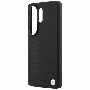 BMW Leather Hot Stamp MagSafe maciņš priekš Samsung Galaxy S26 Ultra melns