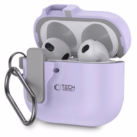 Tech-Protect plāns āķa apvalks AirPods 4 - violets