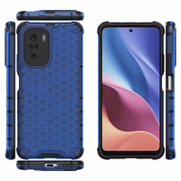 Honeycomb apvalks bruņu apvalks ar TPU buferi Xiaomi Redmi K40 Pro+ / K40 Pro / K40 / Poco F3 zils