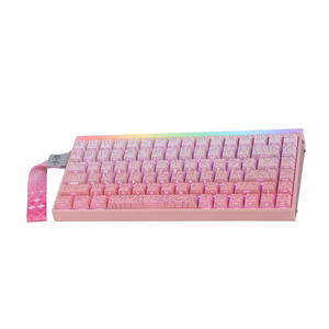 HERO84 HE PINK+Gradient+Contour Dragon King RGB AULA gasket keyboard