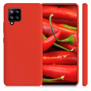 Silikona apvalks mīksts elastīgs gumijas pārklājums Samsung Galaxy A42 5G sarkans