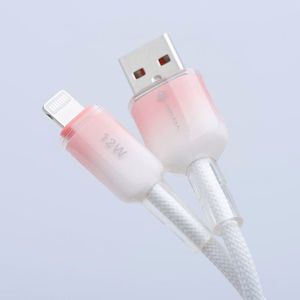 FORCELL F-ENERGY C353 kabelis USB A uz Lightning 2,4A 12W Gradient 1 m balts