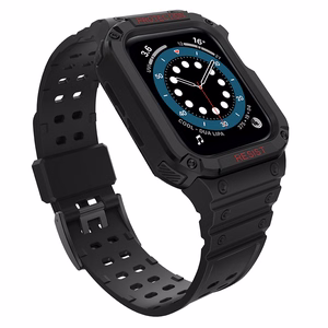 Protect Strap Ремешок для Apple Watch 38/40/41mm с бронированным чехлом - чёрный