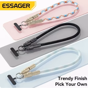 USB Cable Essager "Rope" black 60W "Type-C / Type-C" 30cm