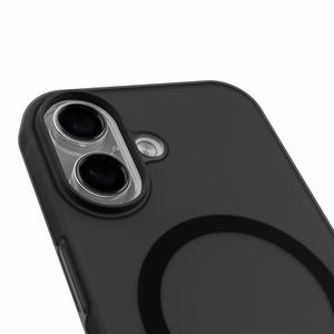 Puro Daylight Magnētiskais saderīgs silikona viedtālruņa apvalks iPhone 17 - caurspīdīgs melns