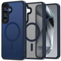 Tech-Protect MagMat Magnētiskais viedtālruņa apvalks Samsung Galaxy S25 - caurspīdīgs zils