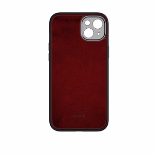 Moshi Napa vāciņš ierīcei iPhone 14 Plus, saderīgs ar MagSafe, no vegānās ādas, “Midnight Black” krāsā