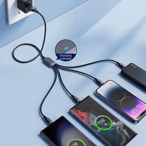 Joyroom Multi-Use Series S-A18 4in1 USB-A - USB-C / USB-C / Lightning / micro USB cable 1.2m - black