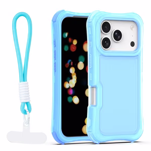 Safepop case with strap for iPhone 17 Pro 6,3" blue