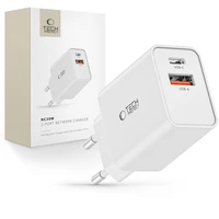 Tech-Protect NC30W USB-C PD 30W / USB-A QC 3.0 lādētājs - balts