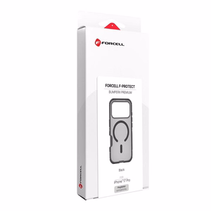 Case for iPhone 17 Pro / 18 Pro (low camera edge) Forcell F-Protect BumperX Premium compatible with MagSafe black