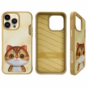 Nimmy Big Eyed Pet 2.0 Cat Case for iPhone 15 Pro Max - Green