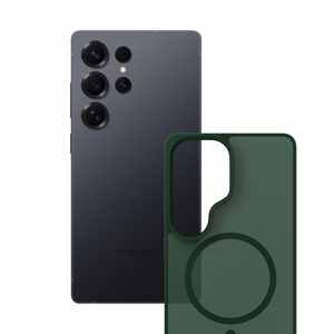 3mk Smoke MagCase priekš Samsung Galaxy S25 Ultra zaļš-caurspīdīgs