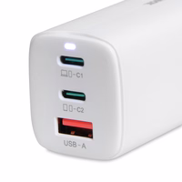 iBOX C-65 balts, GaN 65W universal charger