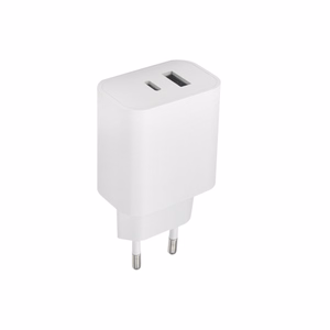 Maxlife MXTC-06 PD QC lādētājs 1x USB-C 1x USB 20W balts