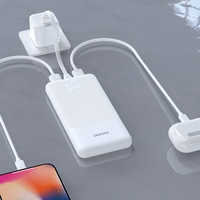 Portatīvais lādētājs Dudao K10 10000mAh 2.4A 2 x USB-A - melna