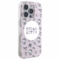 Hello Kitty IML Visur Parīze magnētiskais iPhone 16 Pro viedtālruņa apvalks - rozā