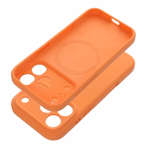 Maciņš iPhone 17 Pro Max / 18 Pro Max (zema kameras mala) Forcell F-Protect Rubber Premium, saderīgs ar MagSafe, oranžs