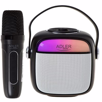 Adler AD 1199 melns Karaoke speaker with microphone - SD/USB/AUX/Bluetooth